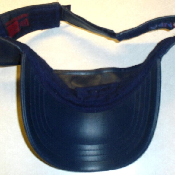 New Jersey Nets 90s Vintage Mens Leather New Era Visor hat New Nba Basketball - Picture 3 of 3